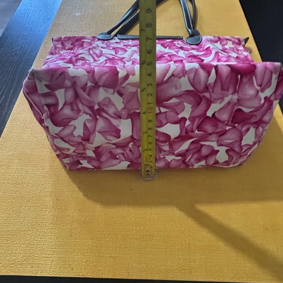 Longchamp Le Pliage Pink Floral Tote Bag - Picture 9 of 13